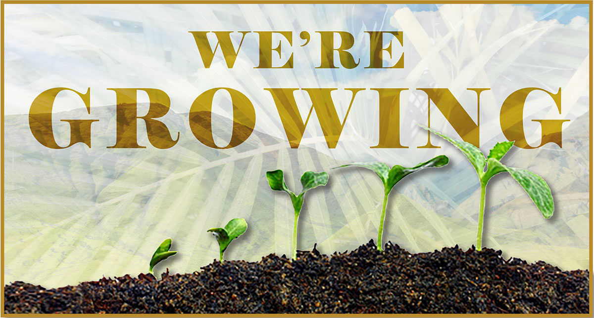 We're Growing
